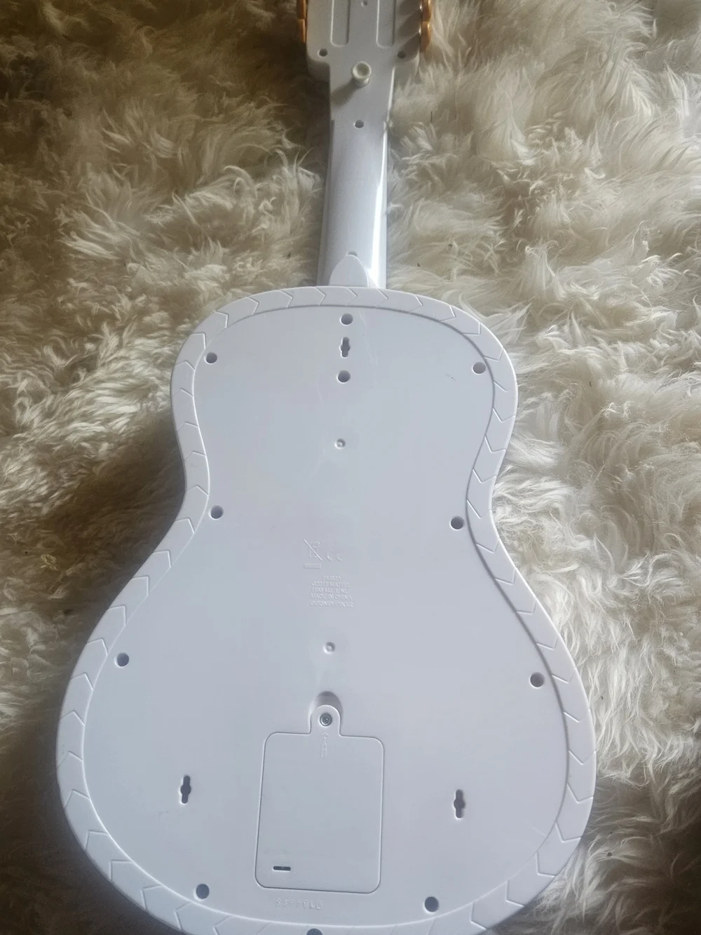 Disney Pixar Coco Interactive Kids Decorative White Toy Guitar with Gray Accents